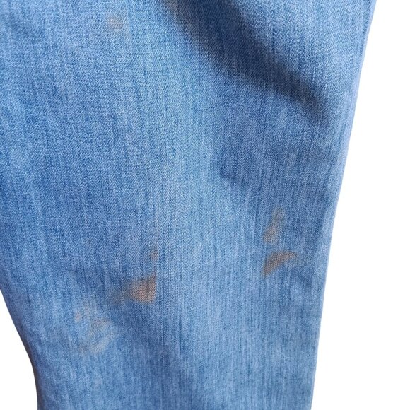 30x31 Vintage Bootcut Jeans 1970's Distress Orange Stitching Flappy Hippy usa - Picture 7 of 11